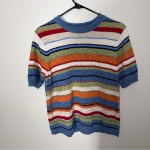 Breckenridge Multicolor Striped Crewneck Sweater